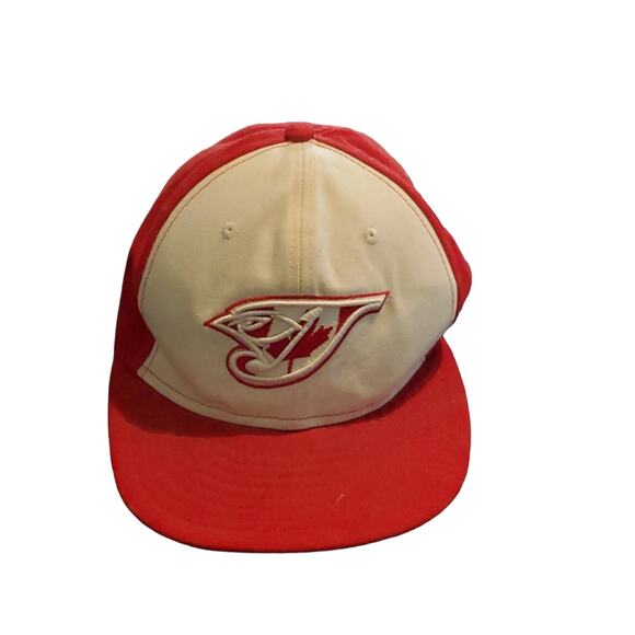 New Era MLB 59Fifty On Field Cool Base Toronto Blue Jays Red/White Fitted Cap - Picture 1 of 10